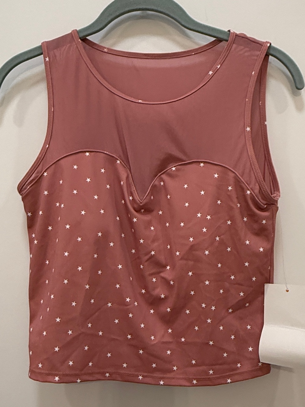 Kortni Jeane Dusty Rose Star Swim Top